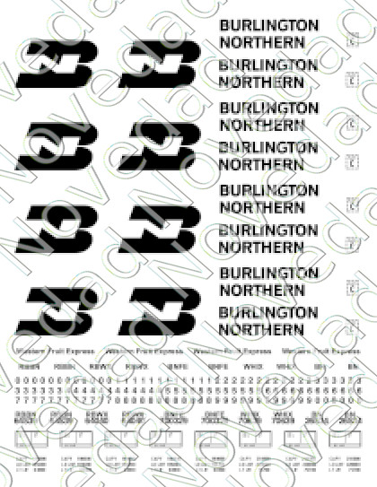 H0 Calcos Gold Burlington Northern WFE vagones OR2559GLD - Nuevo